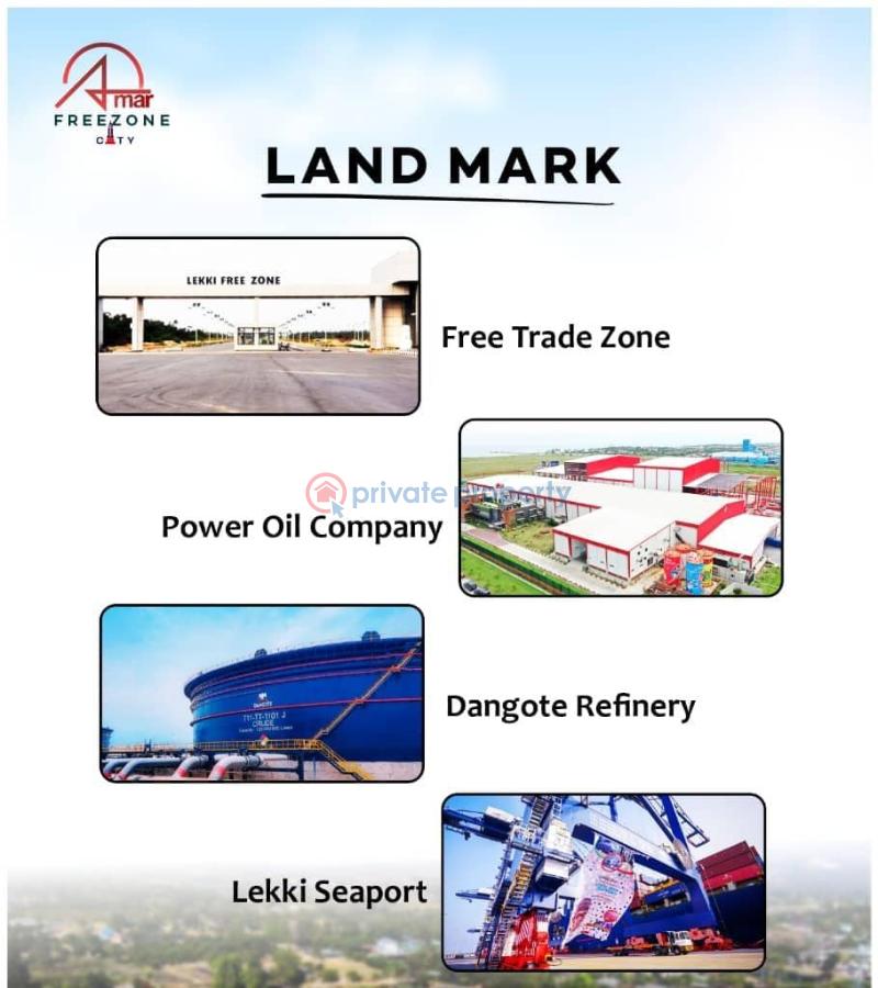Commercial Land For Sale Akmar Freezon City Estate Both Residential And Commercial Plots Available Free Trade Zone Ibeju-Lekki Lagos - 1