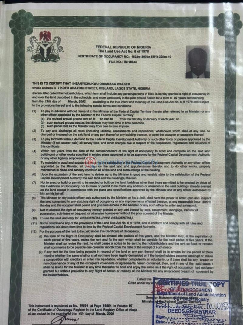 Residential Land For Sale Kaura Abuja Phase 2  - 1