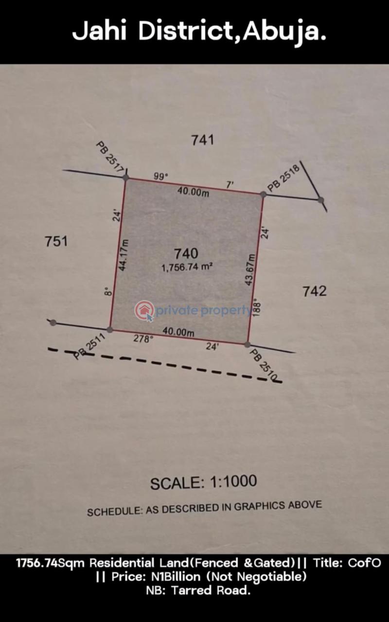 Residential Land For Sale Jahi Abuja Phase 2  - 1