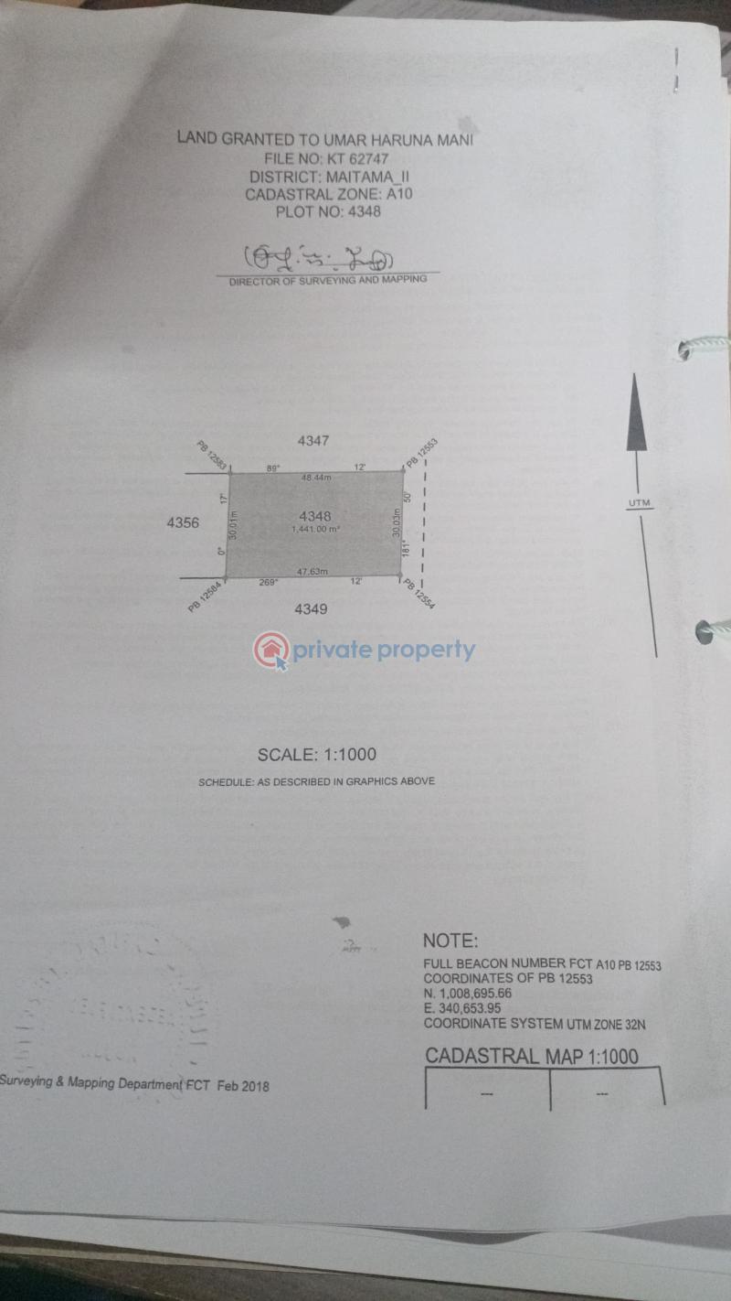 Residential Land For Sale Maitama 2 Maitama Abuja Phase 1 