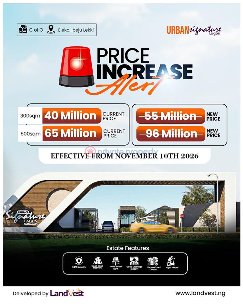Residential Land For Sale Urban Signature By Landvest Eleko Ibeju-Lekki Lagos