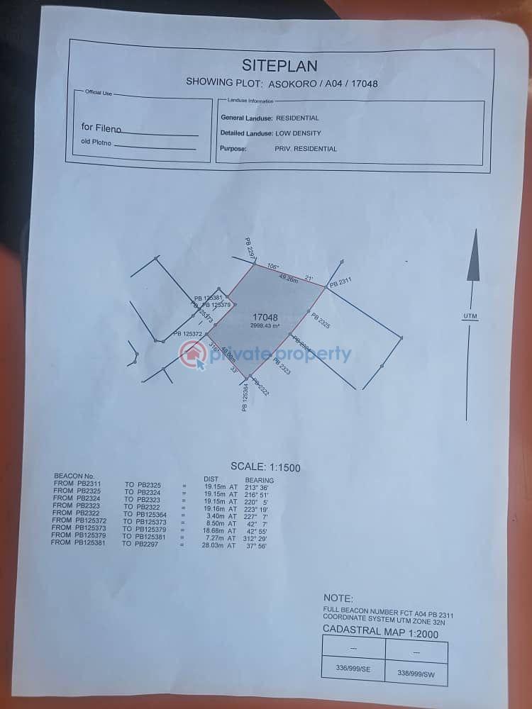 Residential Land For Sale Asokoro Abuja Phase 1 
