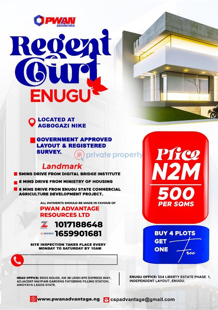 Residential Land For Sale Regent Court Is Located At Agbogazi Nike Enugu State Enugu Area 