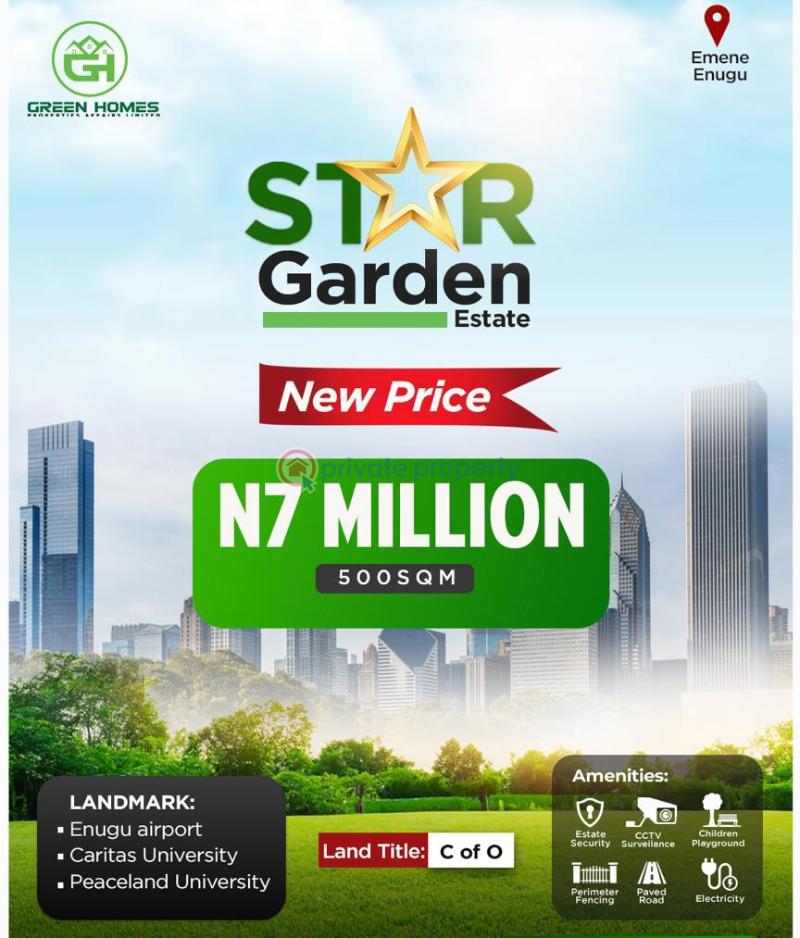 Residential Land For Sale Star Garden Estate With Accessible Road Network Emene Enugu Area 