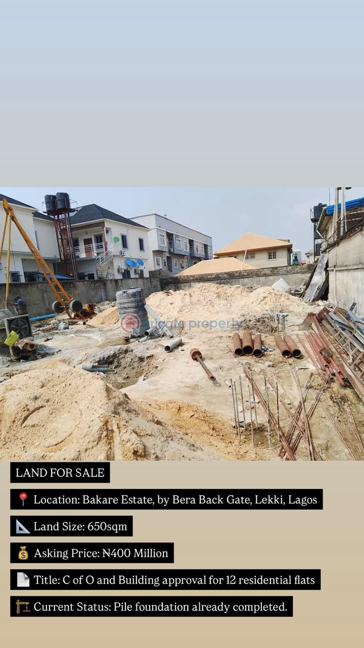 Residential Land For Sale Bakare Estate Agungi Lekki Lagos