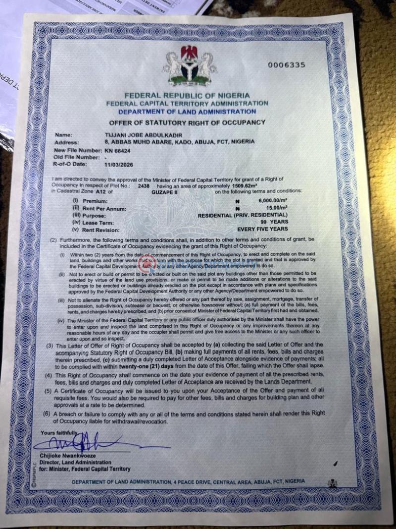 Residential Land For Sale Guzape Abuja Phase 1 