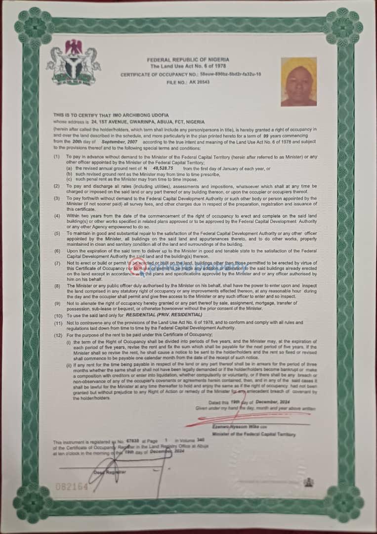 Residential Land For Sale Kaura Abuja Phase 2  - 1