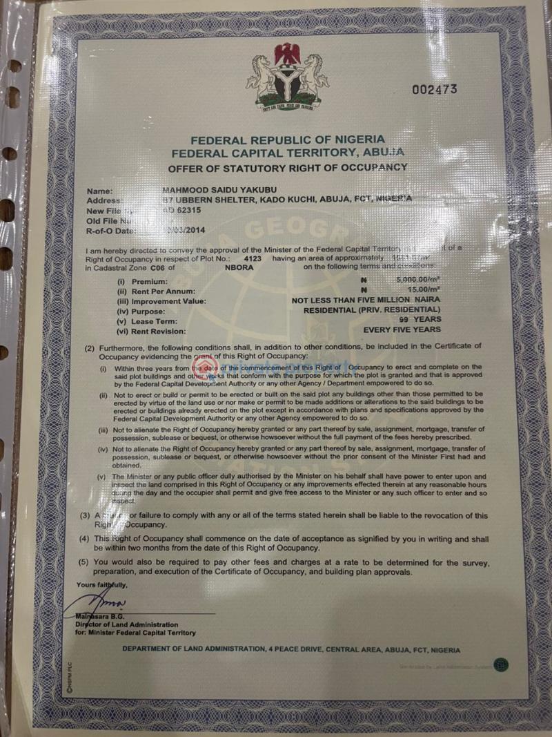 Residential Land For Sale Jabi Abuja Phase 2  - 1