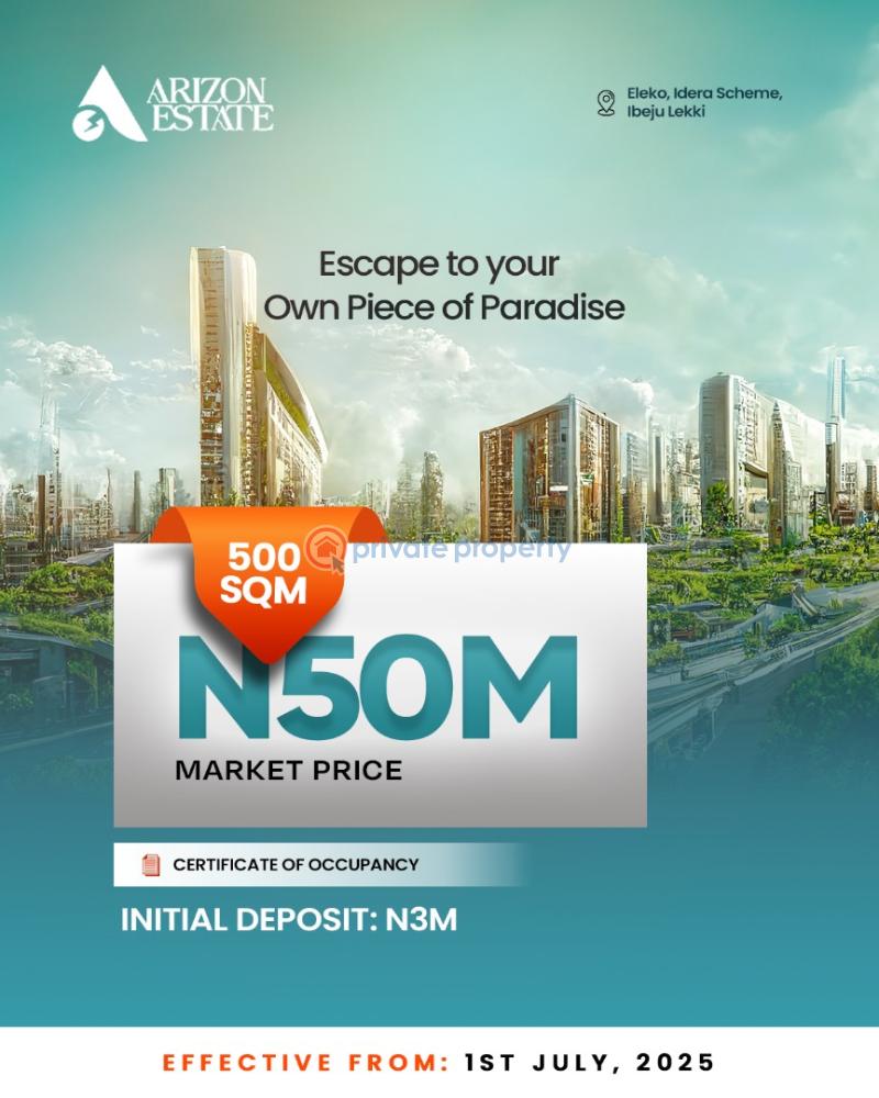 Residential Land For Sale Arizon Estate, Deposit 3million To Buy Eleko Ibeju-Lekki Lagos - 2