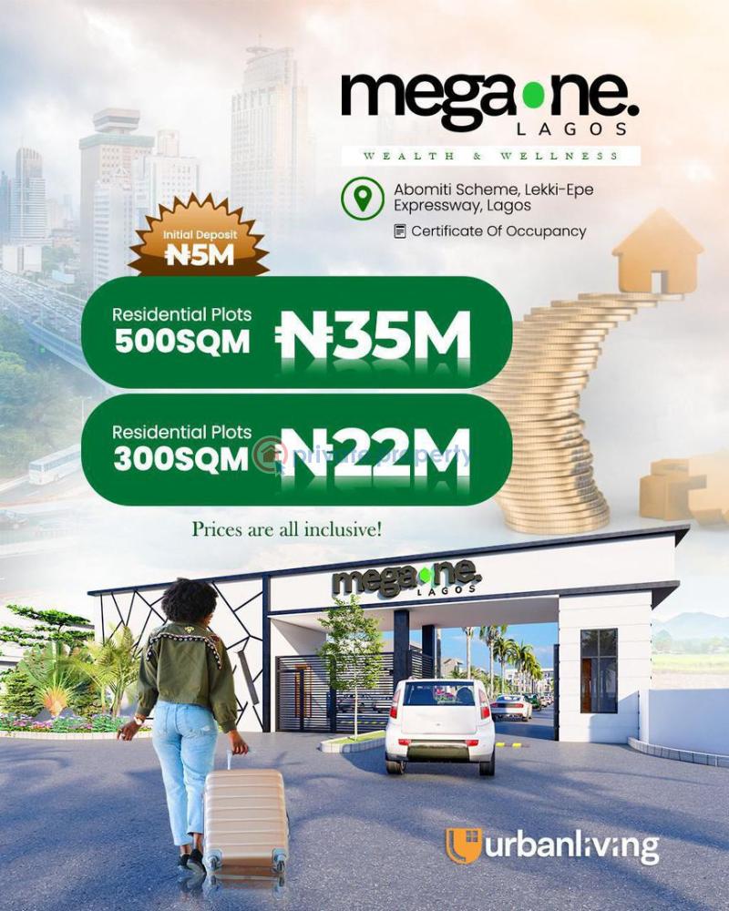 Residential Land For Sale Megaone Lagos Wealth And Wellness Abomiti Scheme Lekki Epe Expressway Lagos Along Lekki Expressway Lagos - 1