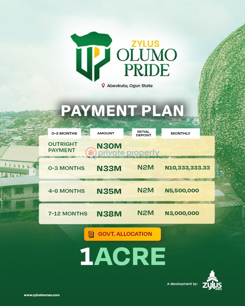 Residential Land For Sale Zylus Olumo Pride Estate Abeokuta Ogun State Abeokuta Ogun - 1