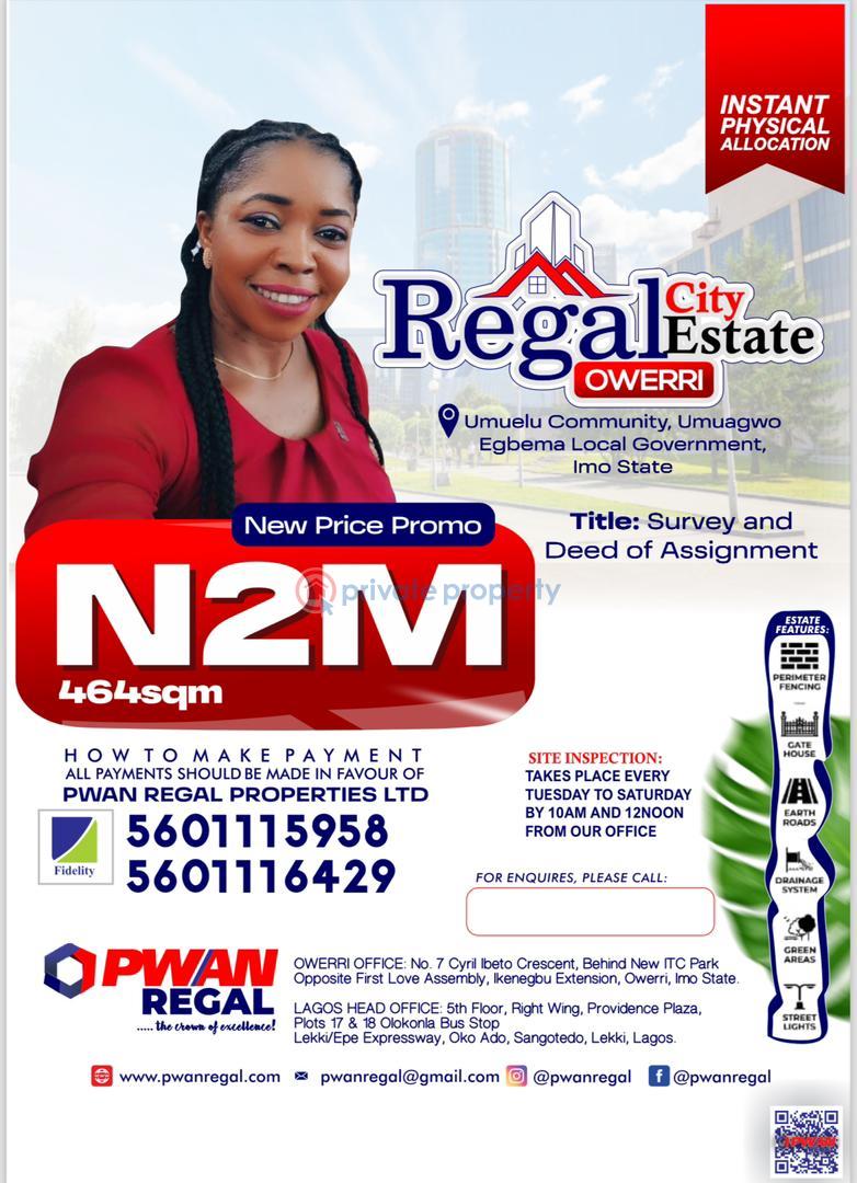 Residential Land For Sale Regal City Estate Owerri Owerri Imo