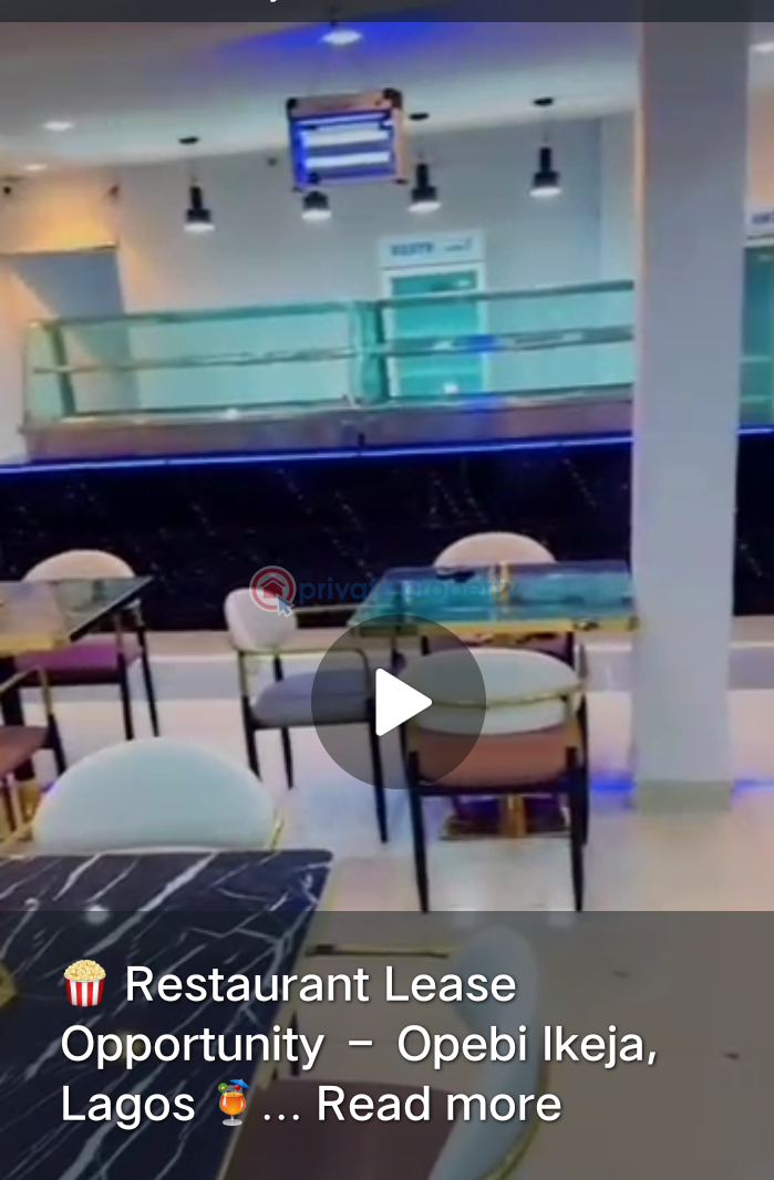 Restaurant/Bar For Rent Opebi Ikeja Lagos