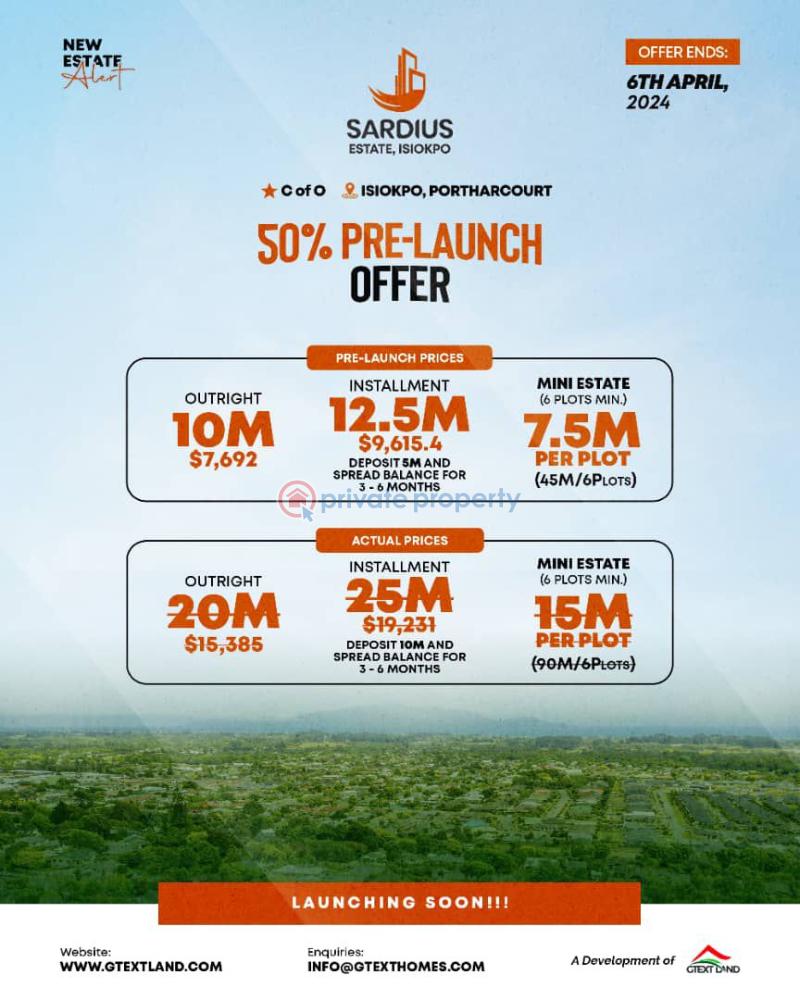 Residential Land For Sale Sapphire Estate Road, Eleme, Port Harcourt. Eleme Port Harcourt Rivers - 1