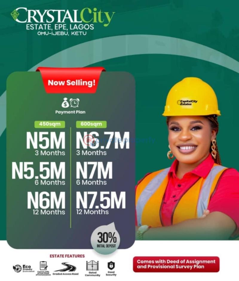 Mixed use Land For Sale Crystal City Estate A Premium Residential Development Located In The Rapidly Growing Community Of Omu Ibeju Epe Lagos