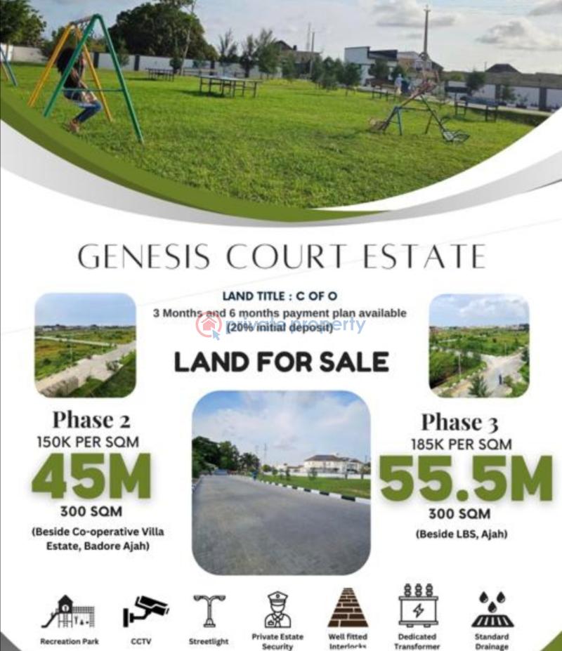 Residential Land For Sale Off Ado Road Genesis Court Ajah Lagos