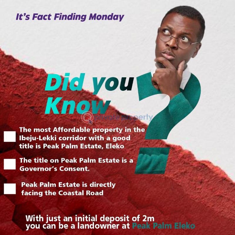 Residential Land For Sale Eleko, Peak Palm Estate Ibeju Lekki Eleko Ibeju-Lekki Lagos - 1