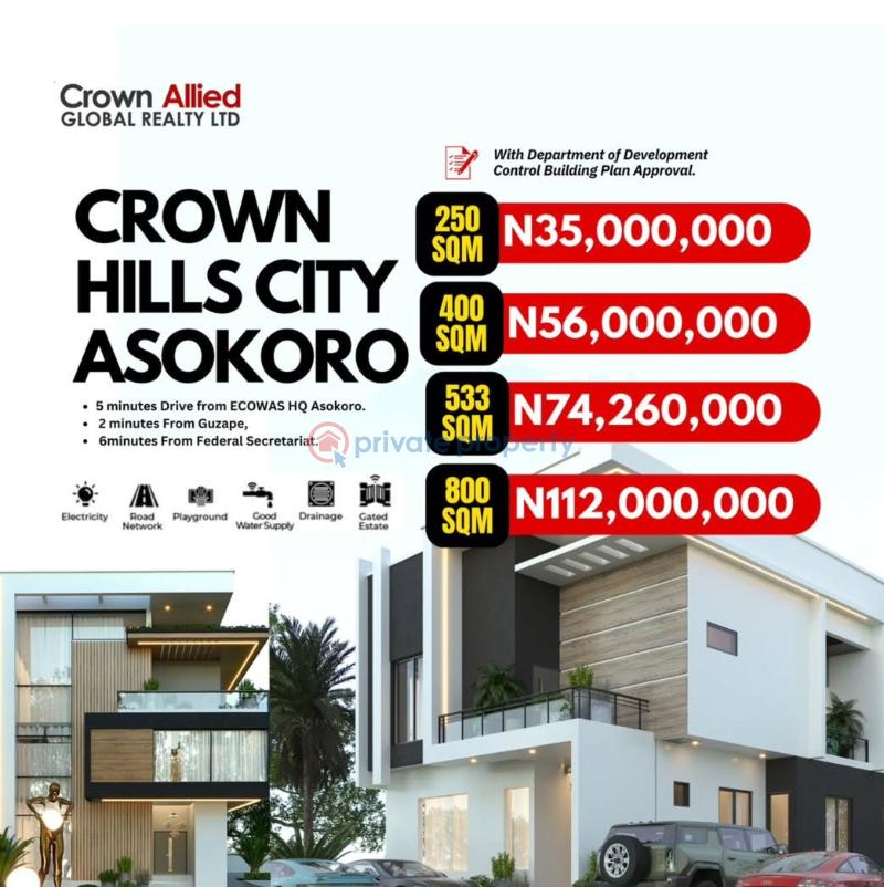 Residential Land For Sale Crown Hill City Asokoro, Abuja Asokoro Abuja Phase 1 