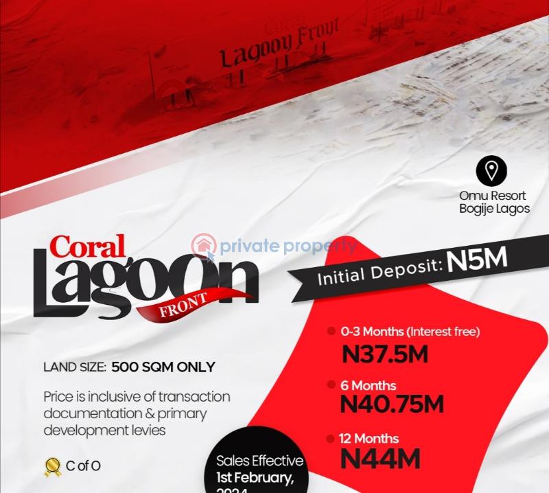 Residential Land For Sale Omo. Resort Lagoon Front Estate Bogigie Ibeju-Lekki Lagos