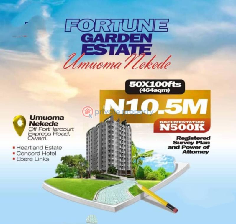 Mixed use Land For Sale Fortune Garden Umuoma Nekede, Off Port Harcourt Road, Owerri Imo