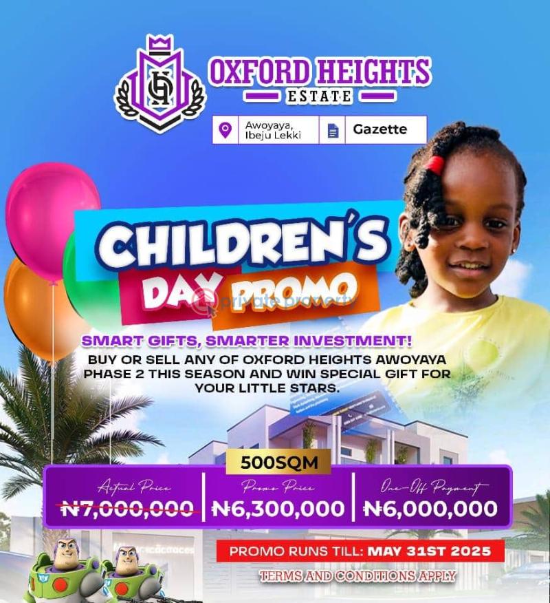 Residential Land For Sale Oxford Height Estate Close To Mayfair Gardens And Meridian Park Estate Awoyaya Ajah Lagos