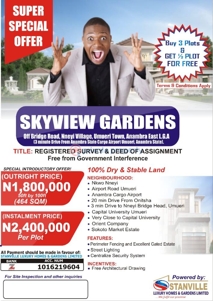 For sale Land Nneyi Village, Umueri Town Anambra Area (PID 1PAFHH