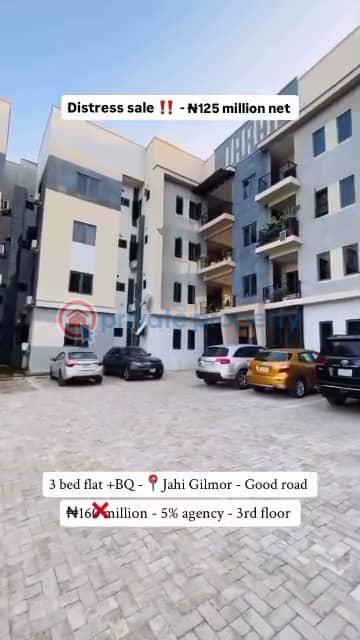 3 bedroom Block Of Flats For Sale Jahi Abuja Phase 2  - 0