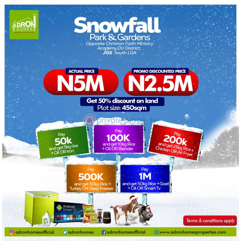 Mixed use Land For Sale In Du District / 2mins From Faith Assembly Academy/ Ten Commandments, Amy Checking Point Jos South Plateau - 1