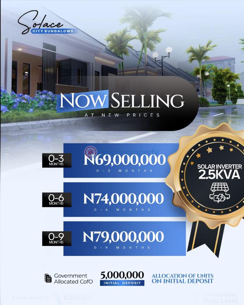 3 bedroom Detached Bungalow For Sale Solace City Bungalow Eleranigbe Ibeju Lekki Eleran Igbe Ibeju-Lekki Lagos