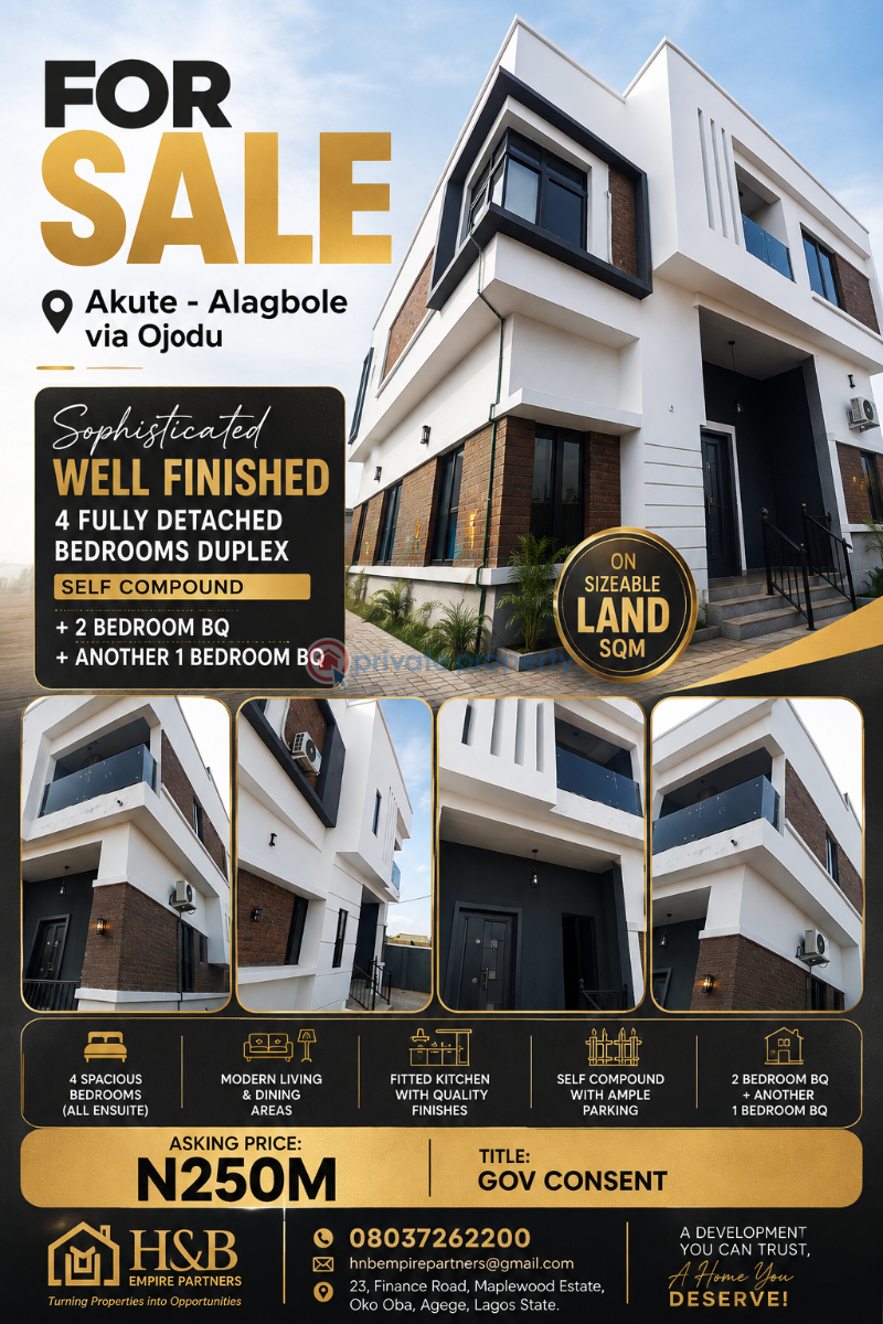 House For Sale Akute Alagbole Via Ojodu Ogun Ogun area  - 0