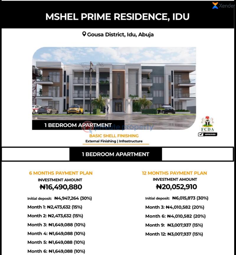 1 bedroom Flat & Apartment For Rent Gousa District Idu Abuja Phase 4 