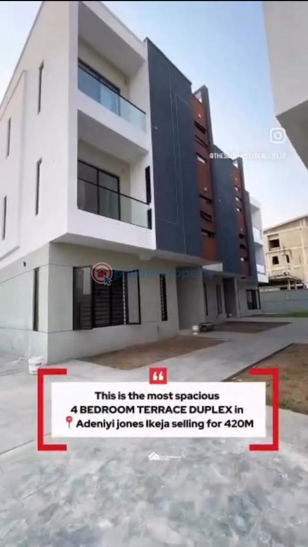 4 bedroom Terraced Duplex For Sale Adeniyi Jones Ikeja Lagos - 0