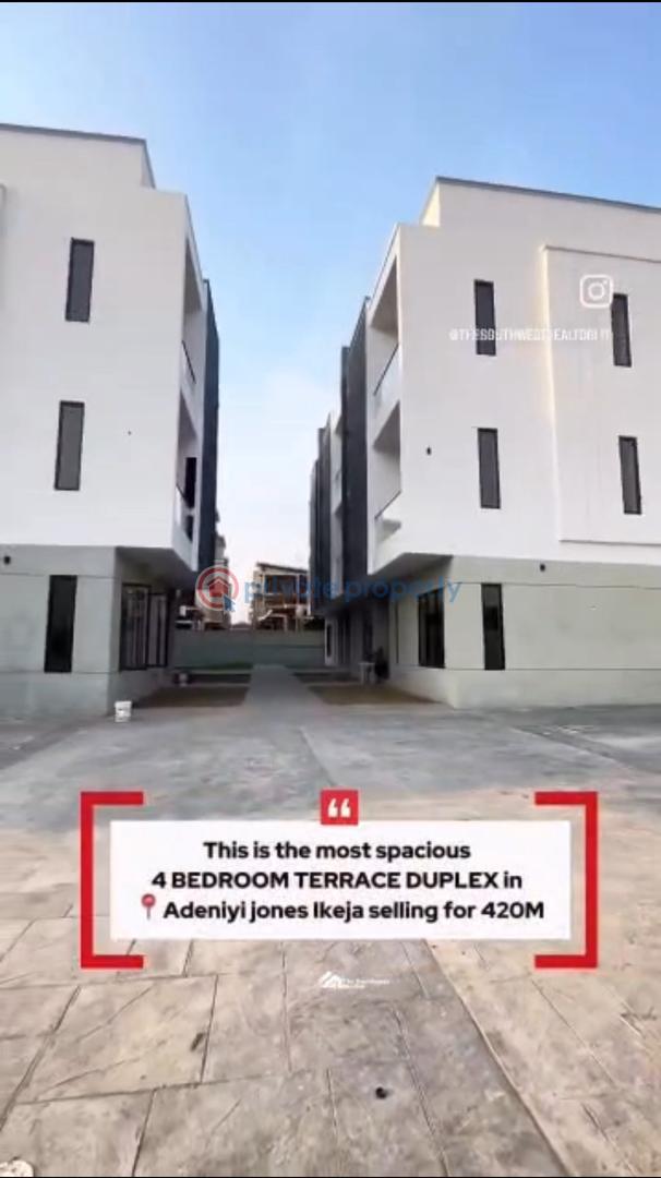 4 bedroom Terraced Duplex For Sale Adeniyi Jones Ikeja Lagos - 1