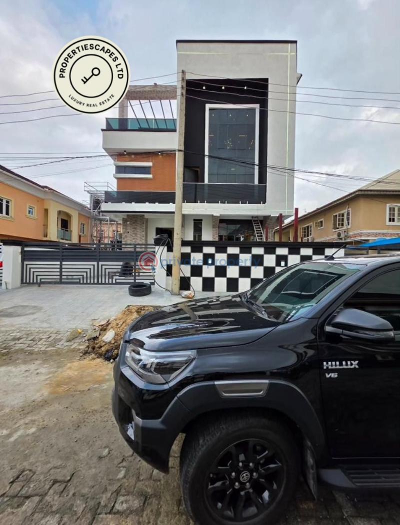 Spacious 5 bedroom detaced duplex with bq and rooftop terrace in a serene environment - 0 5 bedroom Detached Duplex For Sale Chevron Drive Lekki Lagos - 0