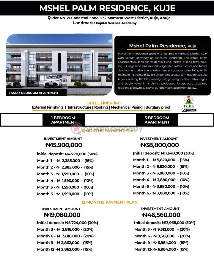 1 bedroom Mini Flat For Sale Kuje Abuja Phase 4 