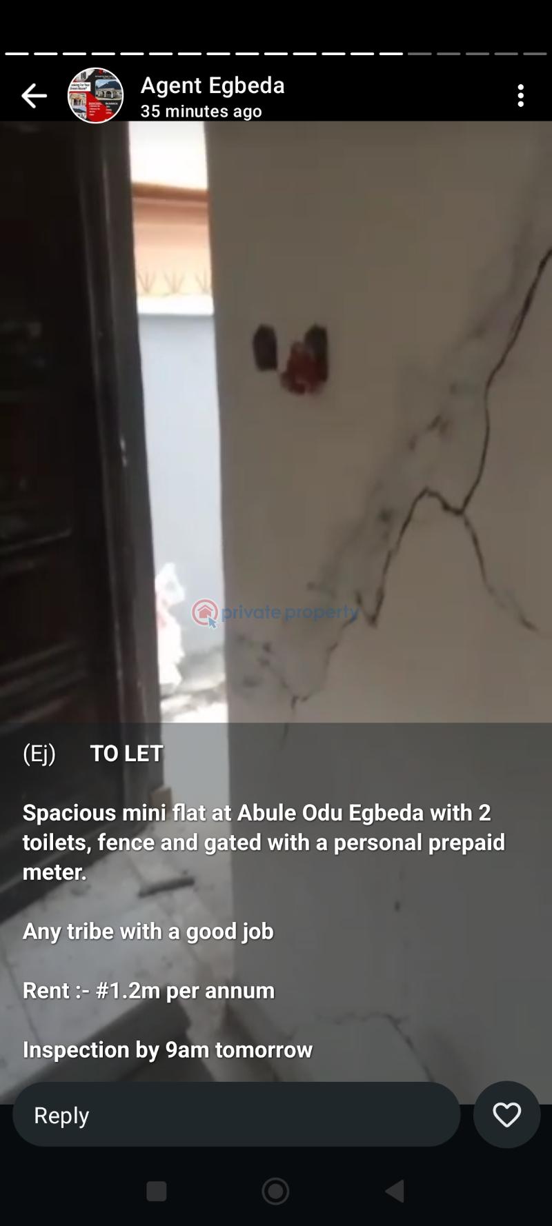 1 bedroom Mini Flat For Rent Abule Bus Stop Egbeda Egbe/Idimu Lagos - 0