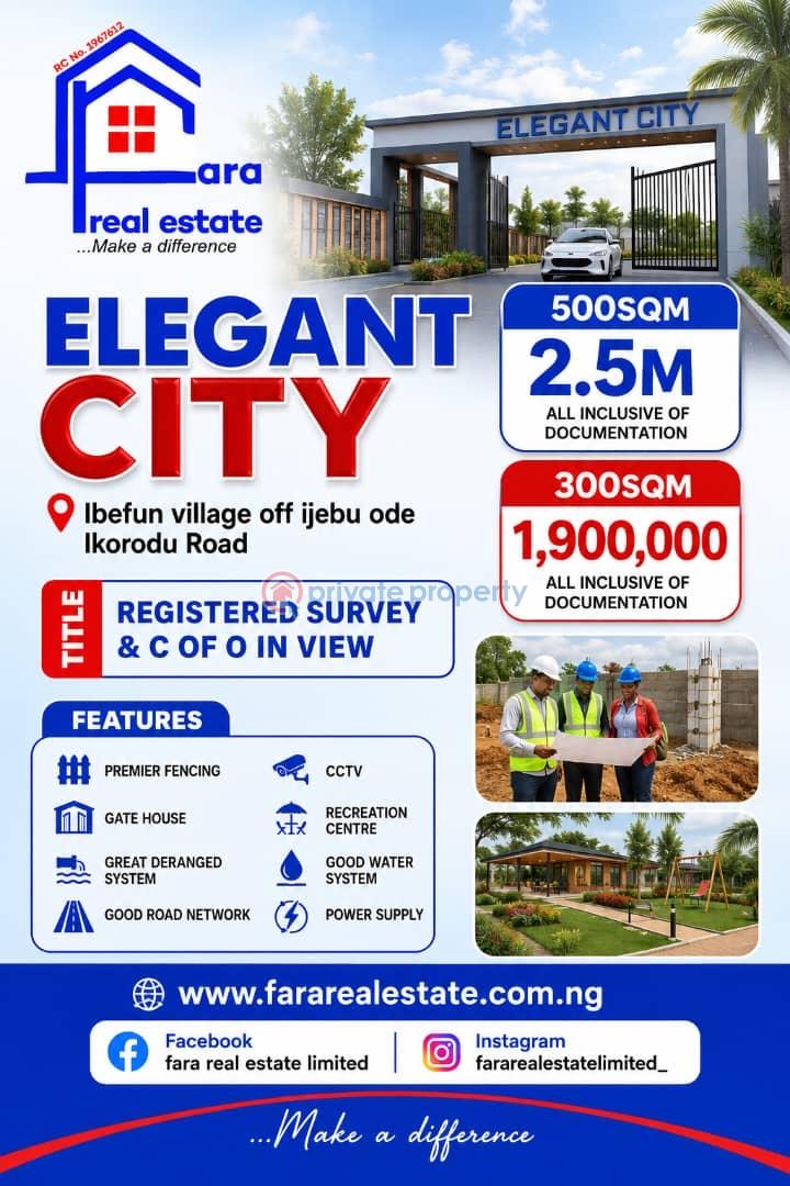 Residential Land For Sale Elegant City Estate Located At Ibefun Village Off Ijebu Ode Ikorodu Road Ijebu Ode Ogun - 1