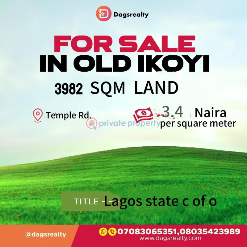 Mixed use Land For Sale Old Ikoyi Lagos