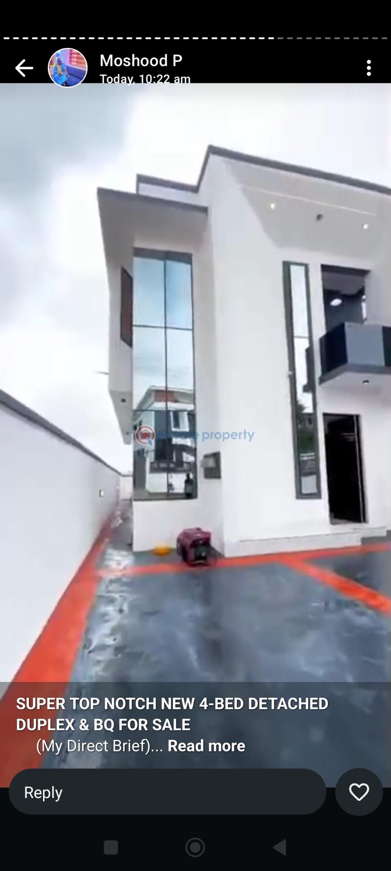 Suoer top notch 4 bedrooms detached duplex and bq for sale - 0 4 bedroom Detached Duplex For Sale Ogba Iju-obawole Ifako-Ijaiye Lagos - 0