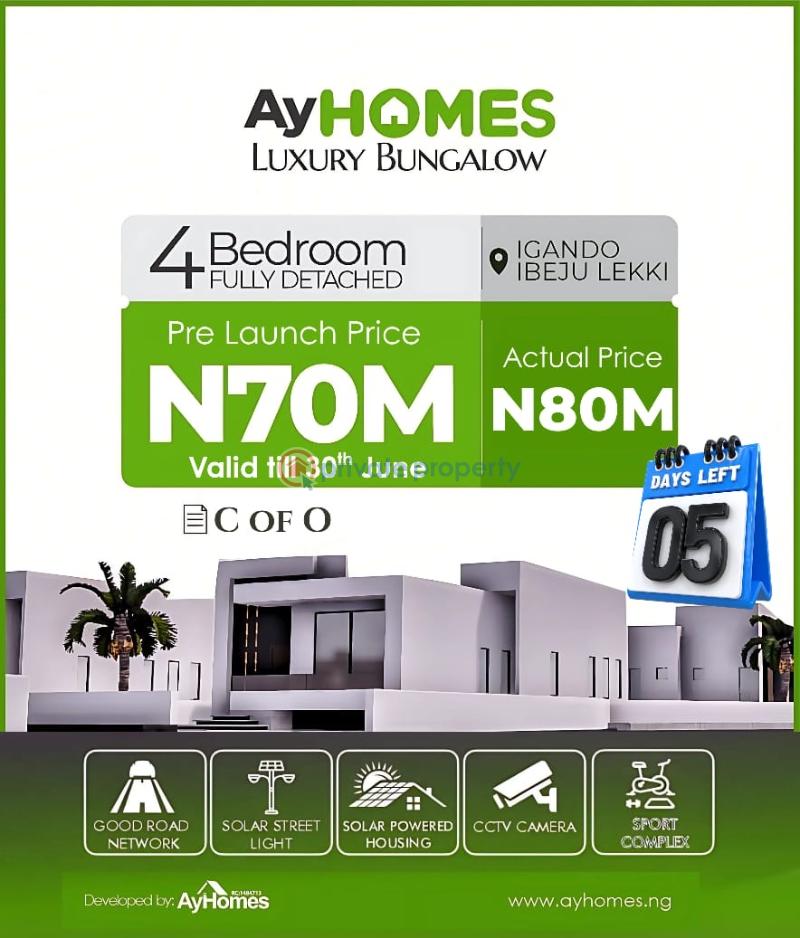 4 bedroom Bungalow For Sale Igando Ibeju Lekki Ibeju-Lekki Lagos - 0