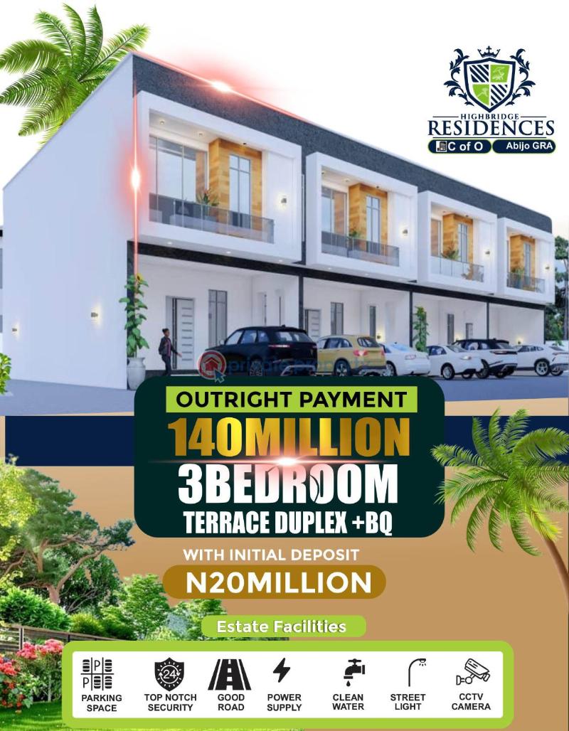 3 bedroom Terraced Duplex For Sale Highbridge Residence Abijo Gra Abijo Ajah Lagos