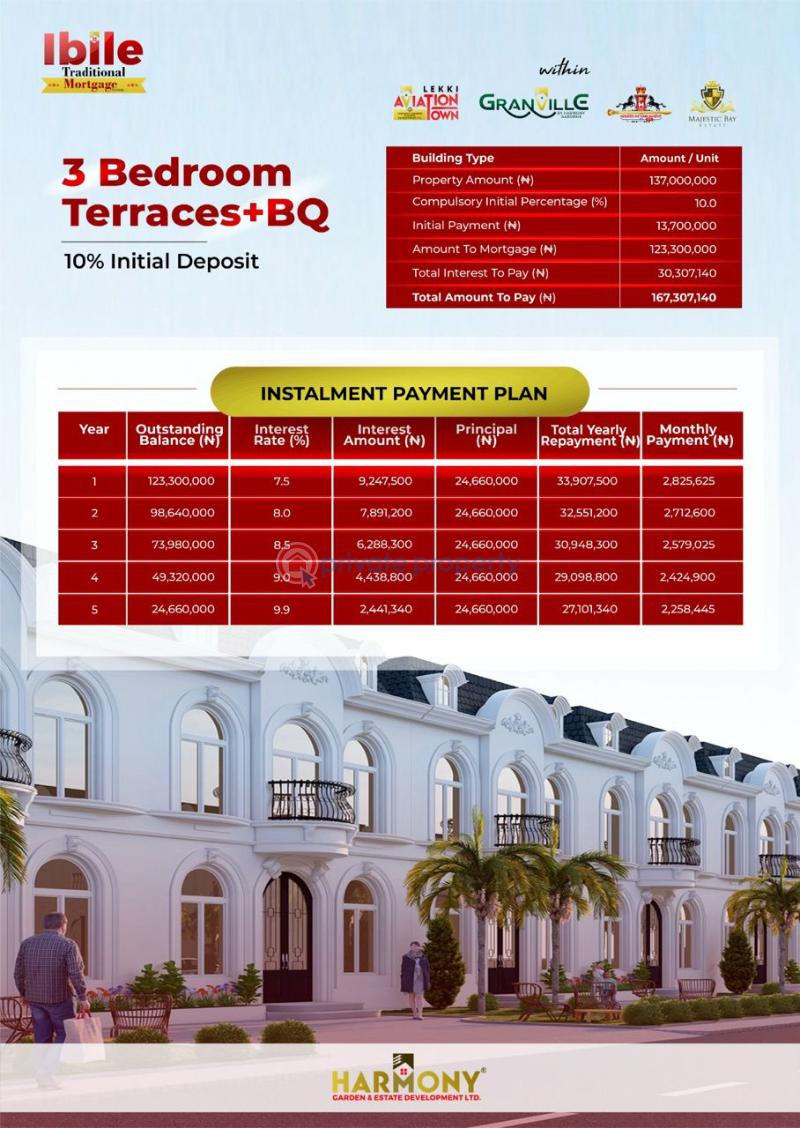 3 bedroom Terrace For Sale Ibile Traditional Mortgage Ibeju-Lekki Lagos - 0