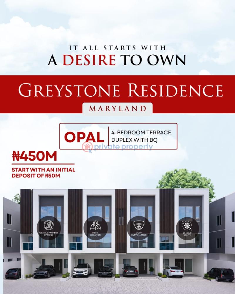 4 bedroom Terraced Duplex For Sale Greystone Residence Maryland Lagos - 0