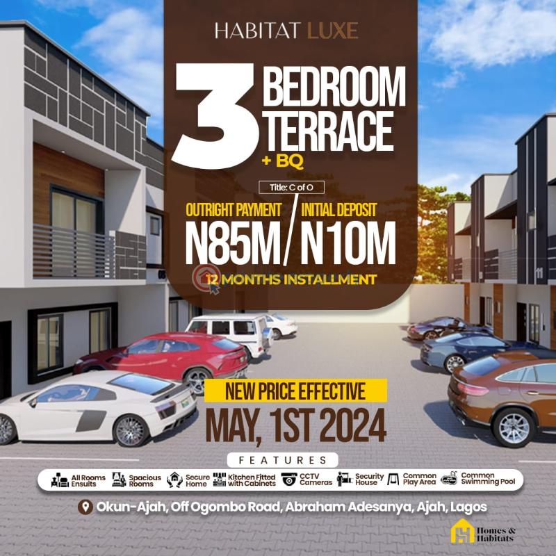 2 bedroom Terrace For Sale Habitat Luxe, Okun Ajah, Lekki Scheme Ii, Abraham Adesanya Ajah Lagos - 4