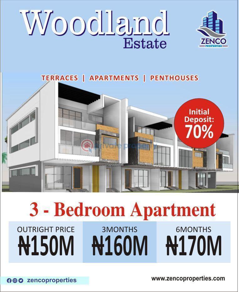 3 bedroom Block Of Flats For Sale Woodland Estate, By Konga Ikate Elegushi Lekki Lagos - 0