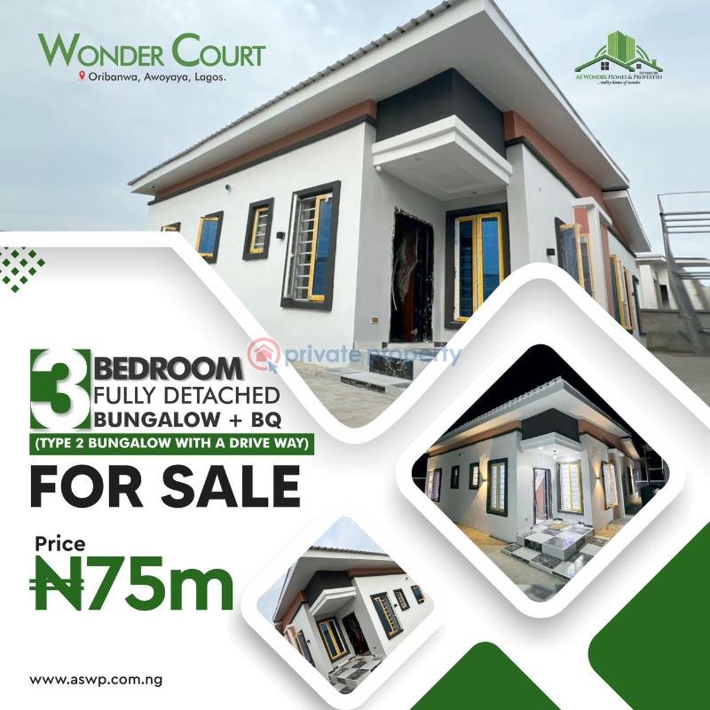 3 bedroom Detached Bungalow For Sale Wonder Court, Oribanwa Ibeju-Lekki Lagos - 0