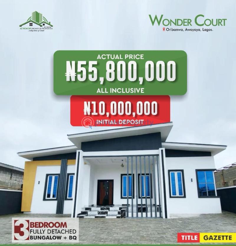 3 bedroom Detached Bungalow For Sale Wonder Court Estate Oribanwa Awoyaya Awoyaya Ajah Lagos - 19