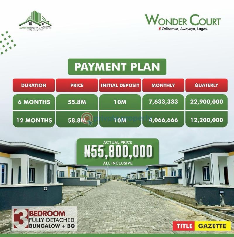 3 bedroom Detached Bungalow For Sale Wonder Court Estate Oribanwa Awoyaya Awoyaya Ajah Lagos - 22