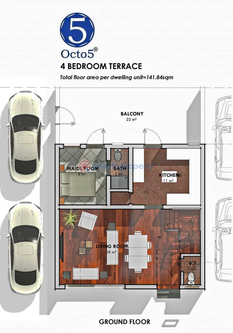Tastefully finished 3bedroom townhouse + bq - 5 3 bedroom Townhouse For Sale Arthur's Place, James Robertson Street, Surulere Lagos - 5