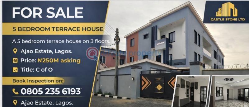 5 bedroom Terraced Duplex For Sale Chivita Avenue Ajao Estate Isolo Lagos - 1